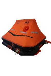 an inflated sea safe life raft