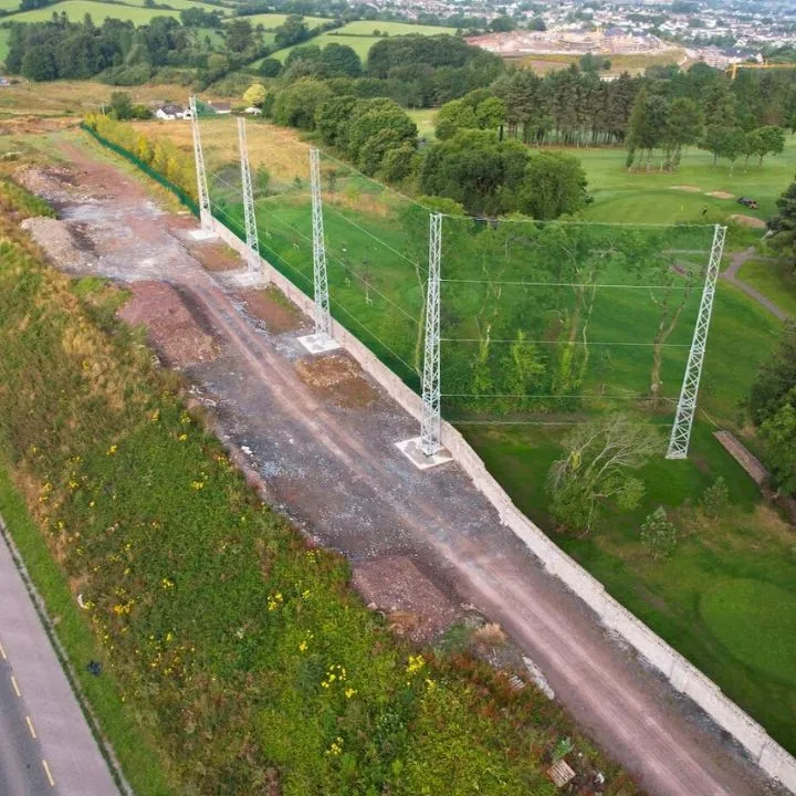 Ariel view: high-altitude ball stop netting solution