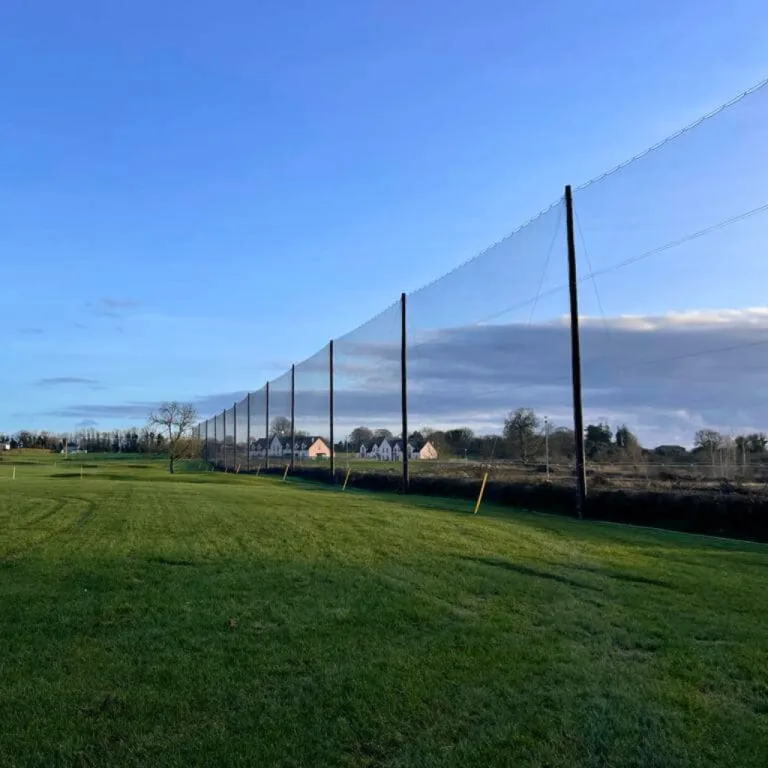 Ball stop nets, GAA, rugby, golf, cricket, tennis, customizable net size, strength, permanent installation, retractable installation, facility needs, net safety